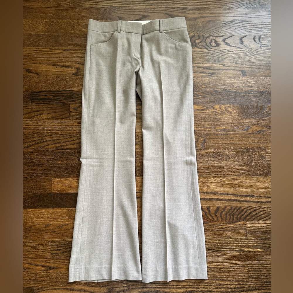Elie Tahari ladies boot leg wool dress pants light brown size 4